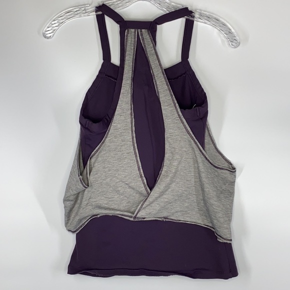 Jazzercise Gray Purple Tank Top Size Small 90's - Picture 2 of 5